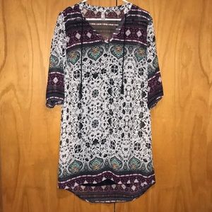 Women’s sheer dress with slit inside